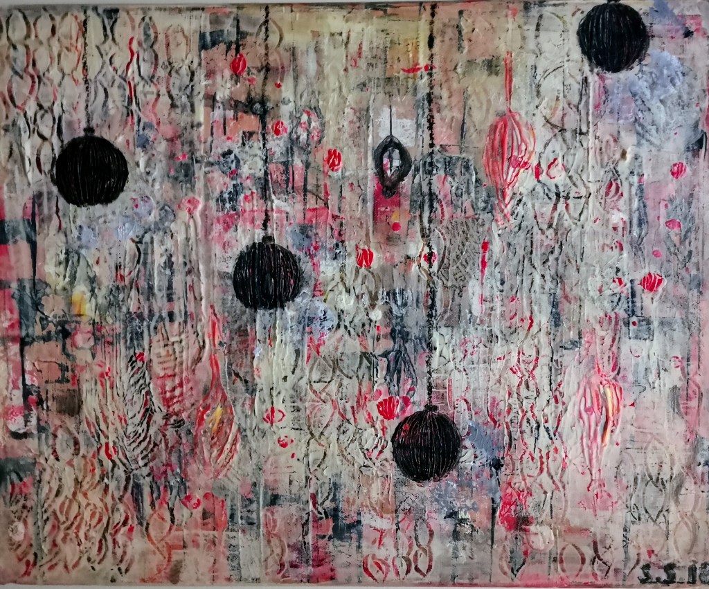 Arjen ja juhlan tanssi, 2018. Akryyli kankaalle. 