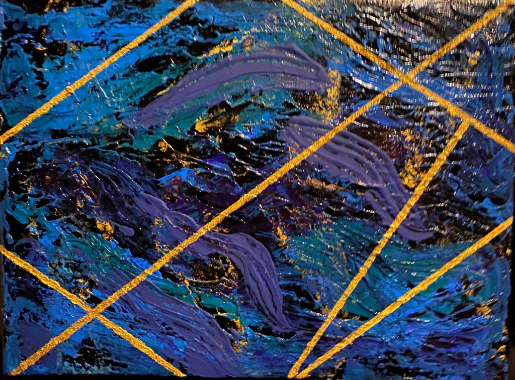 NImetön, 2020. Akryyli ja öljyväri kankaalle. 